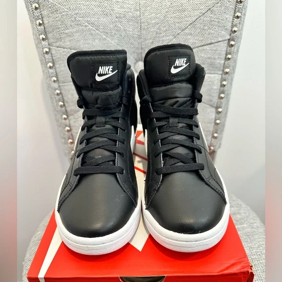 Nike Court Royale Mid CQ9179-001 Men's Black/White Sneaker Shoes